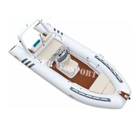 Rowing Boat New Design 16ft 4.8m Deep V Fiberglass  Hull Inflatable Boat With Luxury Sundeck