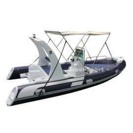 PVC/HYPALON 10 Capacity 5.5m Rigid Hull Fiberglass Inflatable Boat