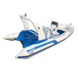 China Factory PVC hypalon orca fiberglass hull inflatable rib 580 boat for sale