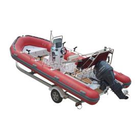 CE Certificate Chinese fiberglass hull inflatable yacht with electric motor