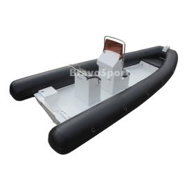 hot selling 6.0m rowing boat heavy duty fiberglass hull semi rigid inflatable rib boat for fishing