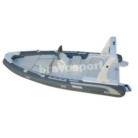 Fiberglass Double Deep V Hypalon Luxury RIB 760 Boats For Ocean With Double Engine